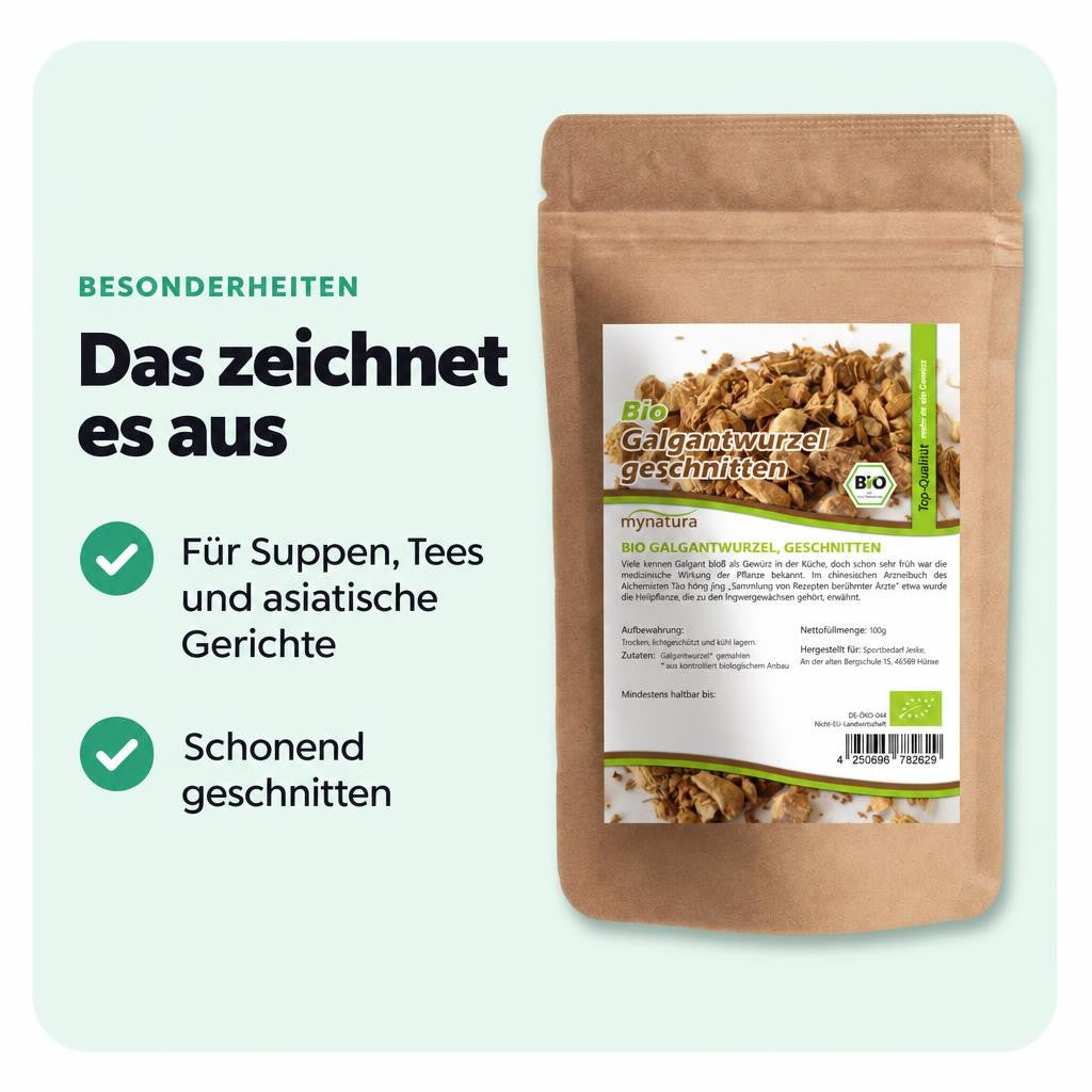 Mynatura Bio Galgantwurzel geschnitten in verschiedenen Größen – Bild 5