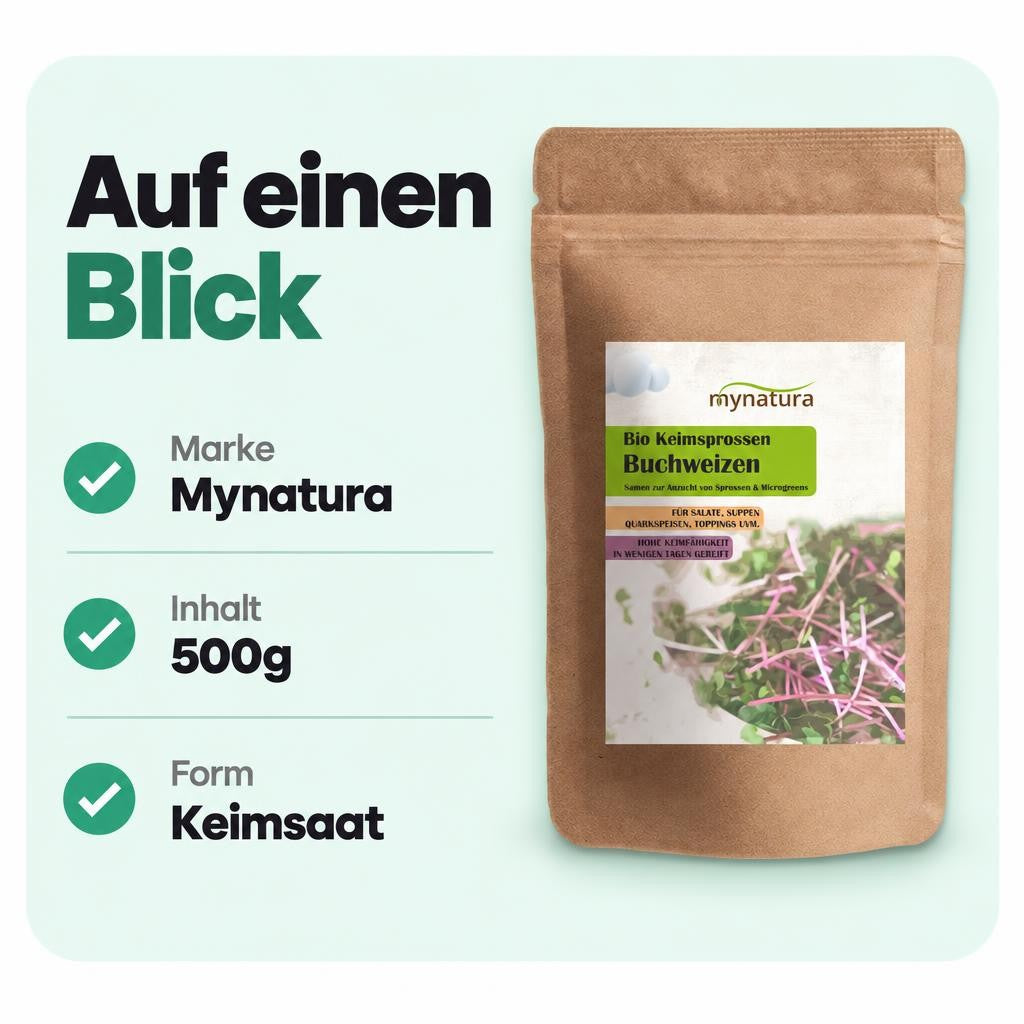 Mynatura Bio Keimsprossen Buchweizen - 500g – Bild 3