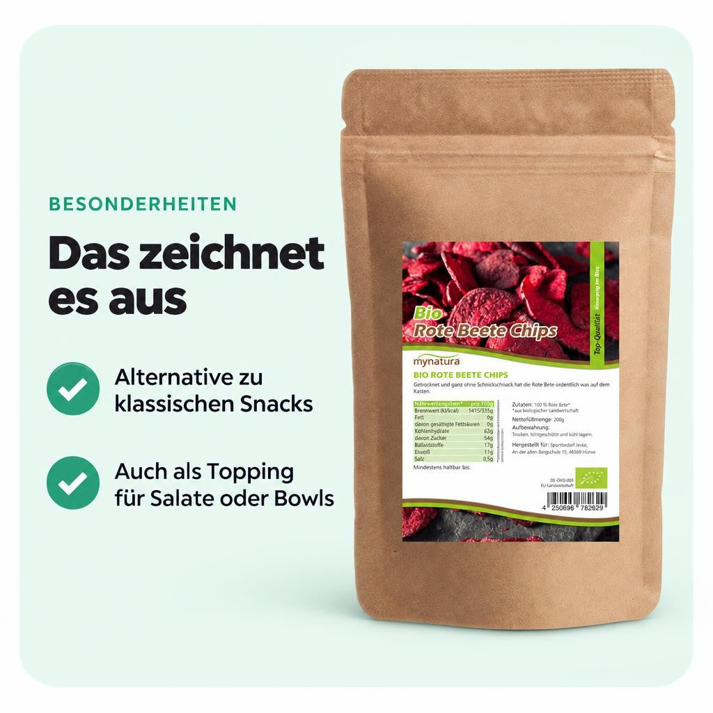 Mynatura Bio Rote Beete Chips – 200g Beutel – Bild 5