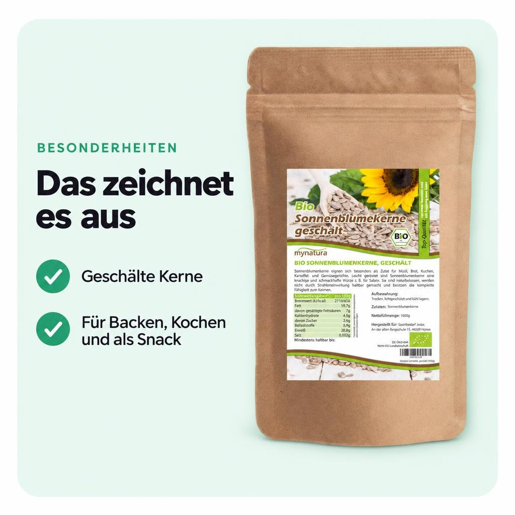 Mynatura Bio Sonnenblumenkerne - 1000g – Bild 5