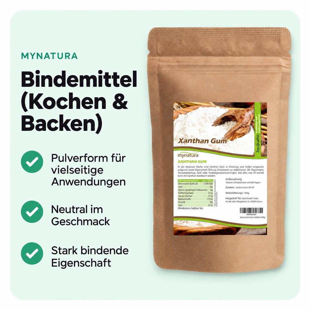 Feines, neutrales Pulver zum Binden und Andicken in der Küche.