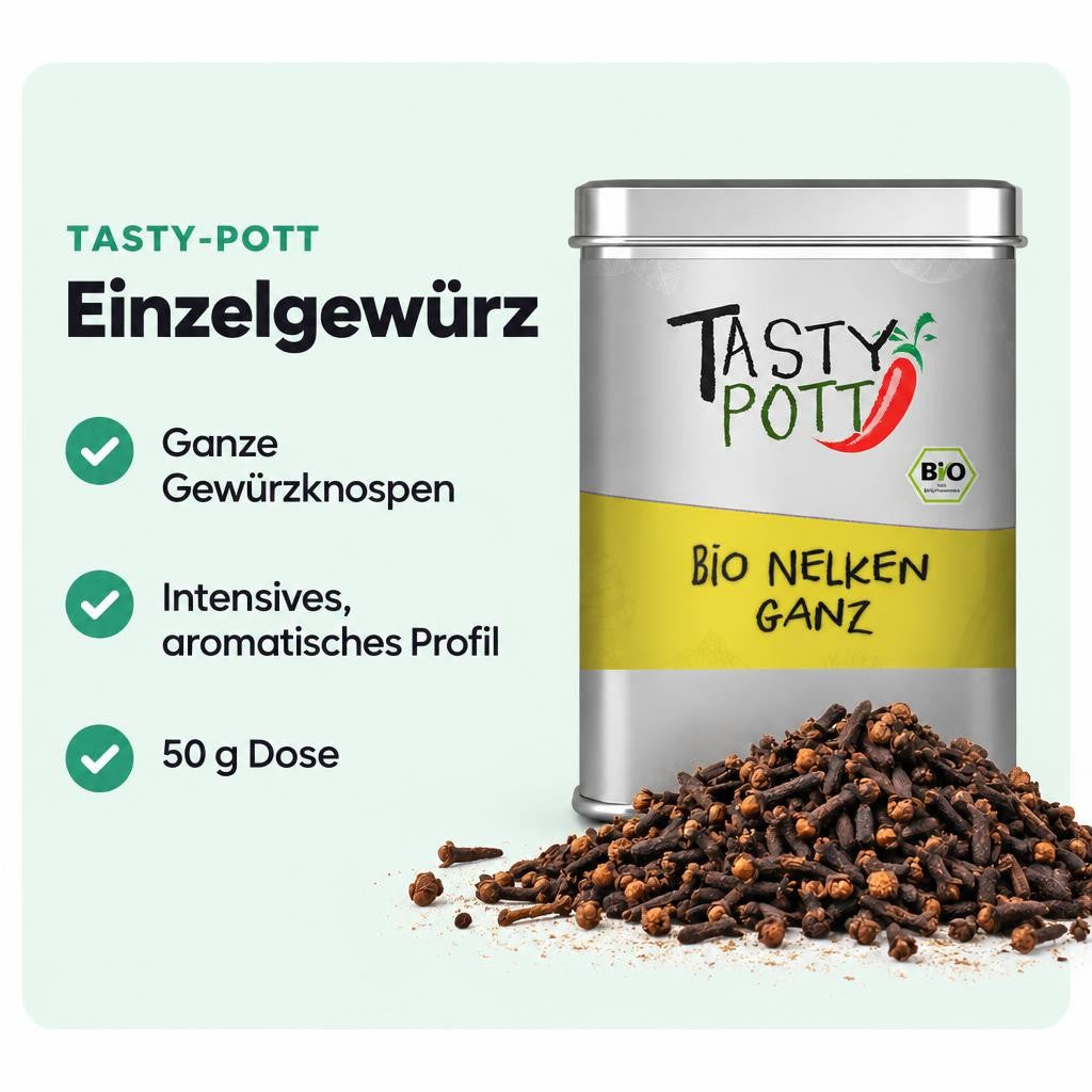 Tasty Pott Bio Nelken ganz - 50g Dose – Bild 2