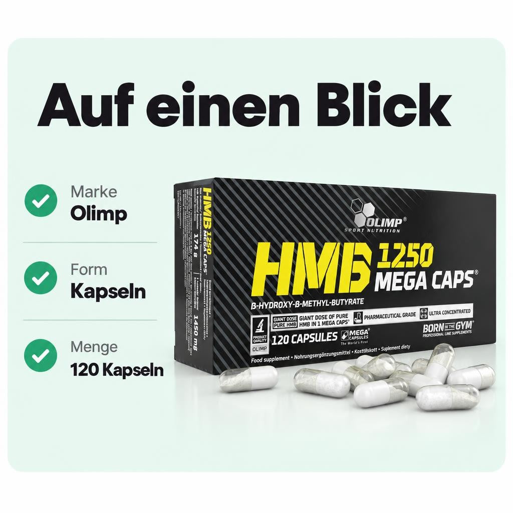 Olimp HMB Mega Caps 1250mg - 120 Kapseln – Bild 3