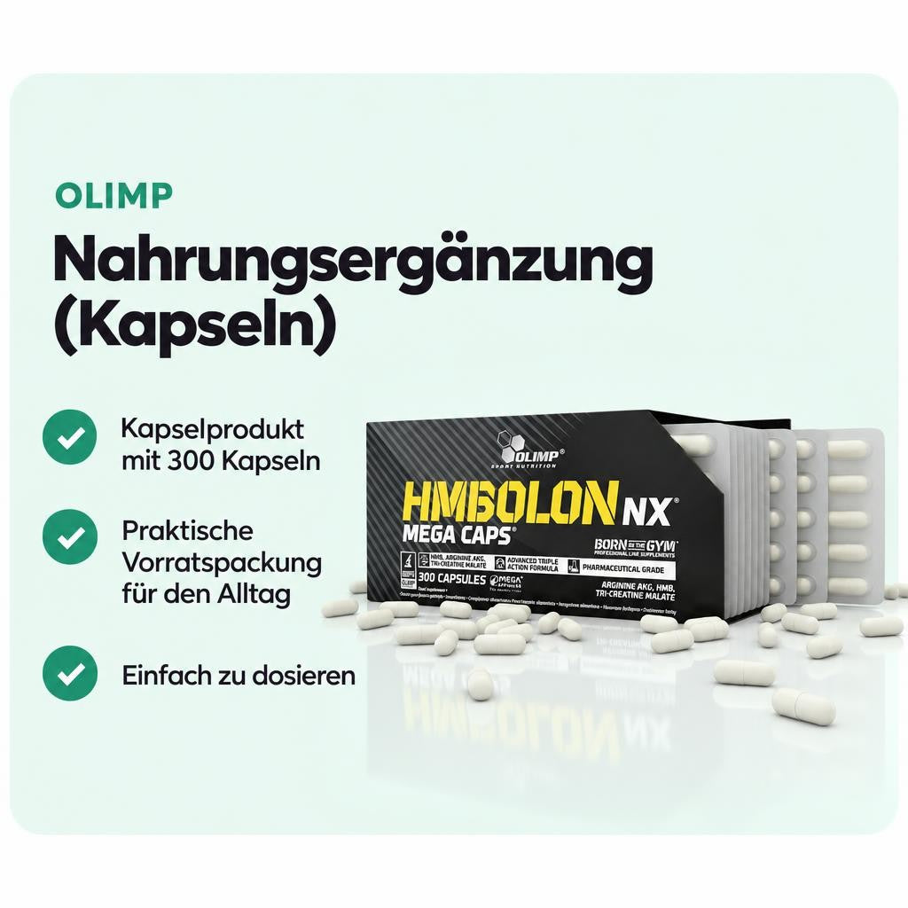 Kapselprodukt mit 300 Kapseln – einfach zu dosieren und praktisch im Alltag.