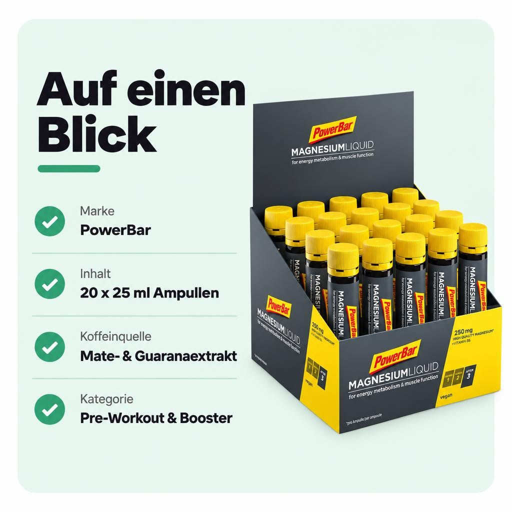 Powerbar Caffeine Boost 20 x 25ml Ampullen Shot – Bild 3