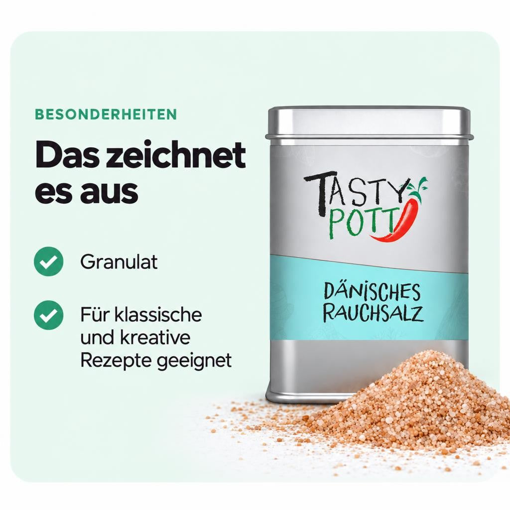 Tasty Pott Dänisches Rauchsalz in 150g Dose – Bild 5
