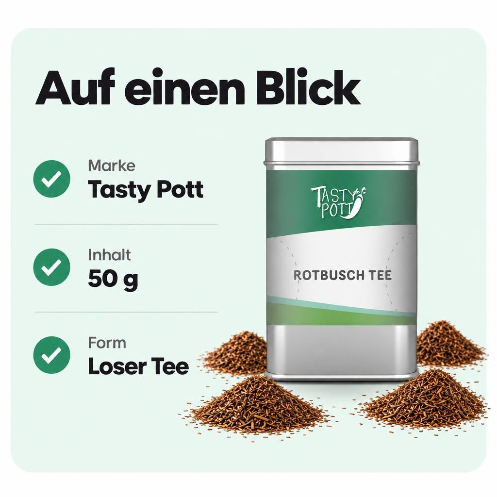 Rotbuschtee - milder Rooibos Tee - 50g Dose von Tasty Pott – Bild 3