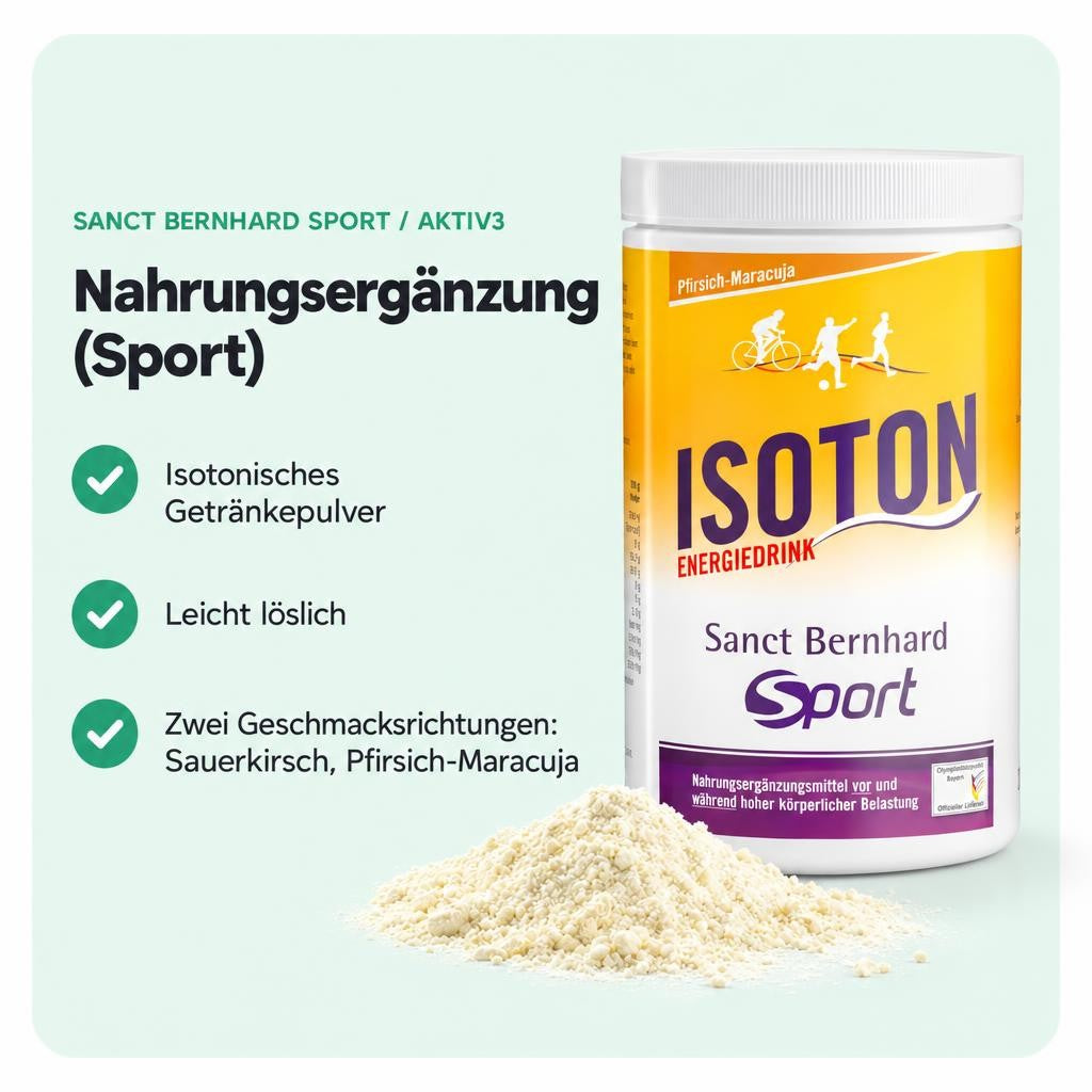 Sanct Bernhard SPORT Aktiv3 - Isoton Energiedrink 900g Dose – Bild 2