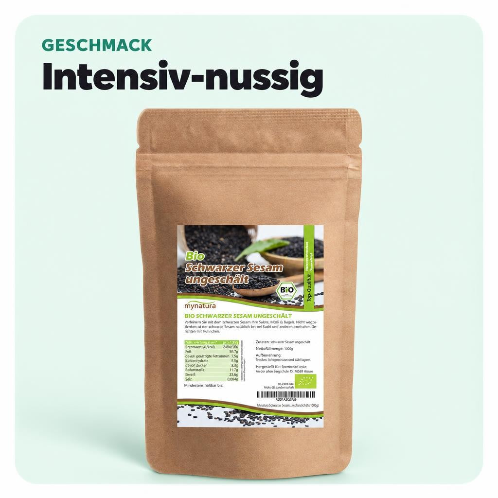 Mynatura Bio Schwarzer Sesam – (1000g) – Bild 4