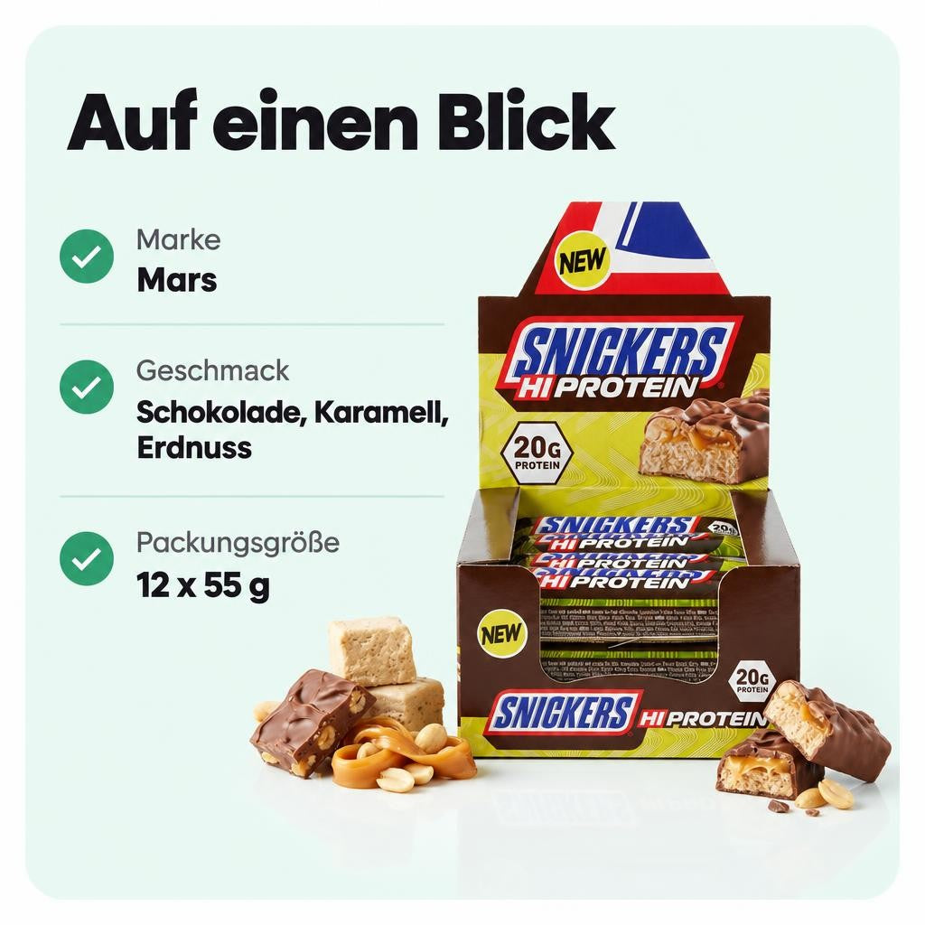 Snickers Hi Protein Riegel - 12x55g – Bild 3