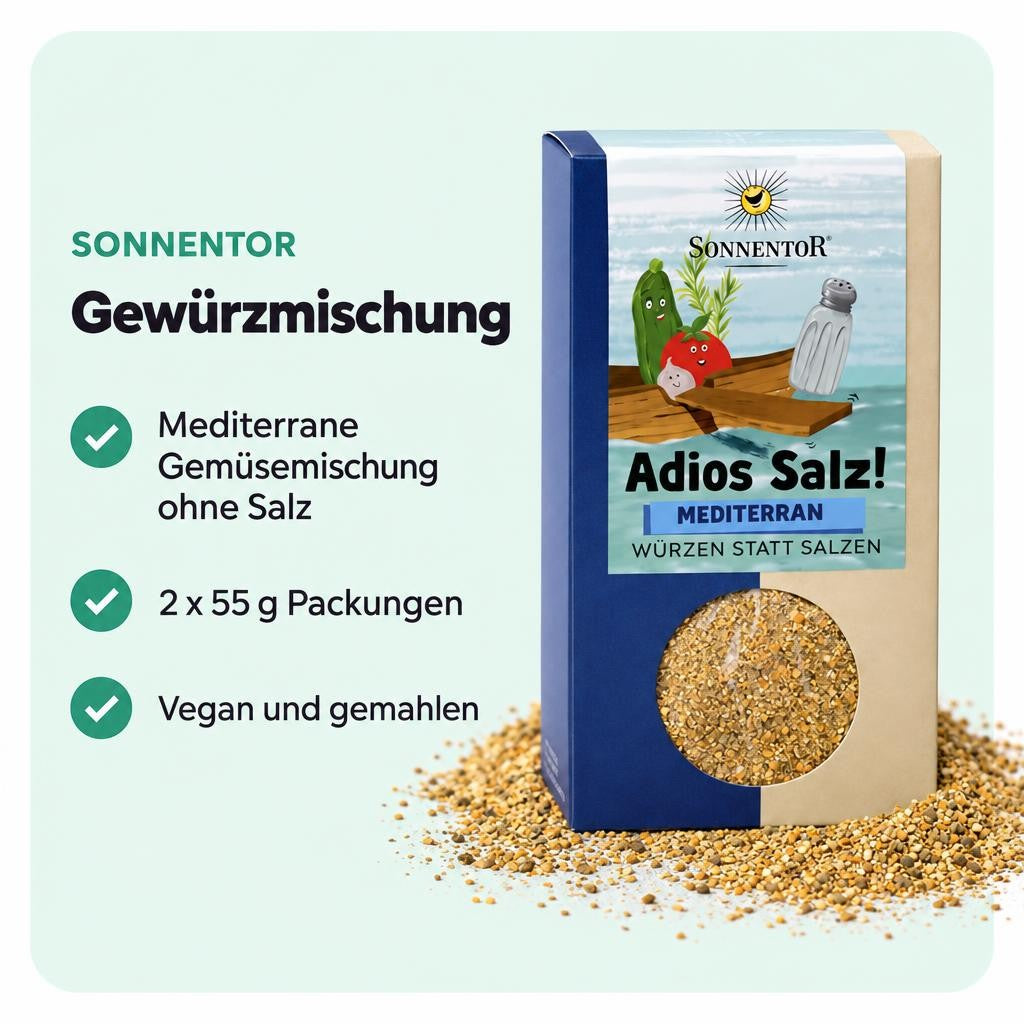 Sonnentor Bio Adios Salz! Gemüsemischung mediterran - 2x55g – Bild 2