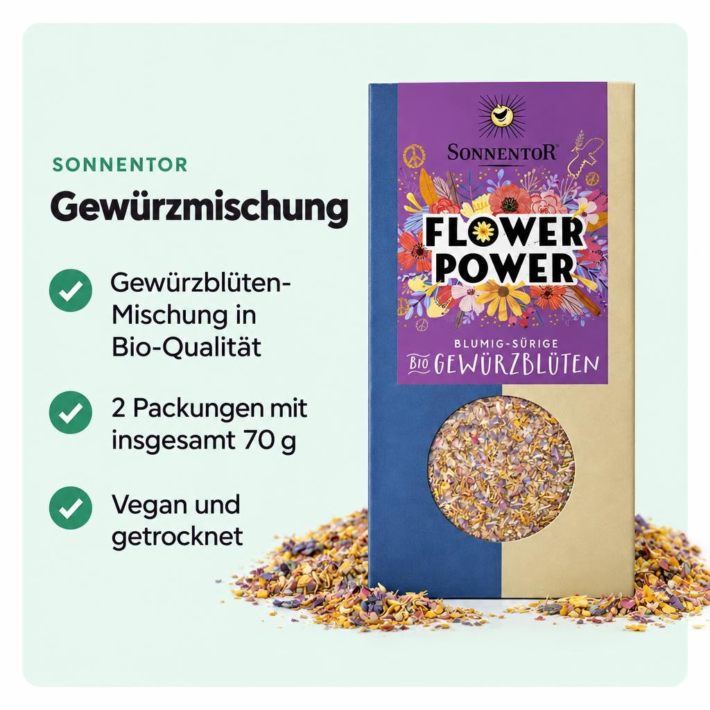 Sonnentor Bio Flower Power Gewürzblüten (2x35g) – Bild 2