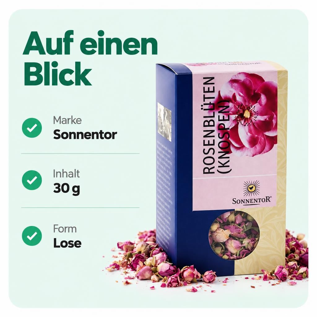 Sonnentor Bio Tee Rosenblüten Knospen lose - 30g – Bild 3