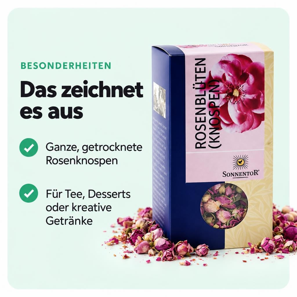 Sonnentor Bio Tee Rosenblüten Knospen lose - 30g – Bild 5