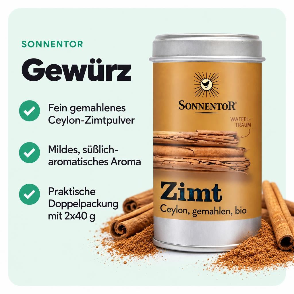 Sonnentor Bio Zimt Ceylon gemahlen - 2x40g – Bild 2
