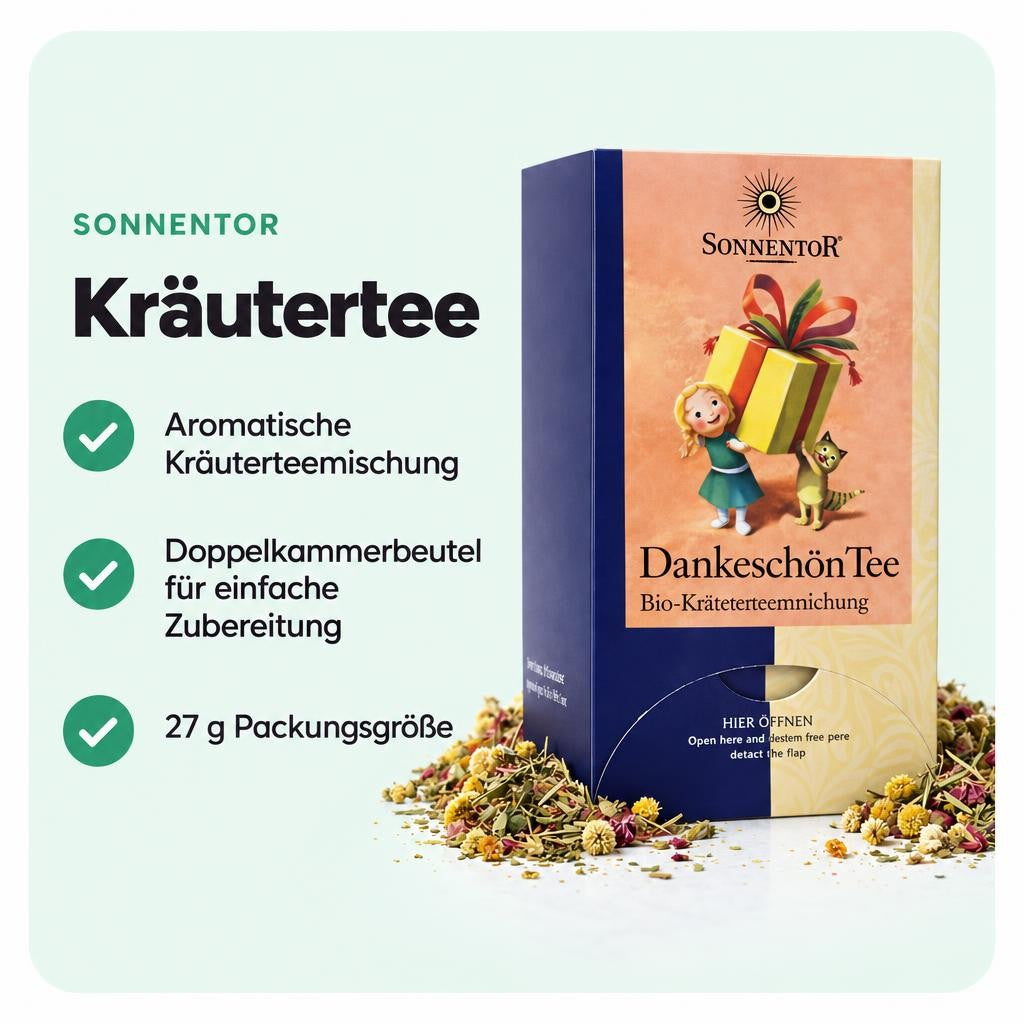 Sonnentor Bio Dankeschön Kräutertee Doppelkammerbeutel - 27g – Bild 2