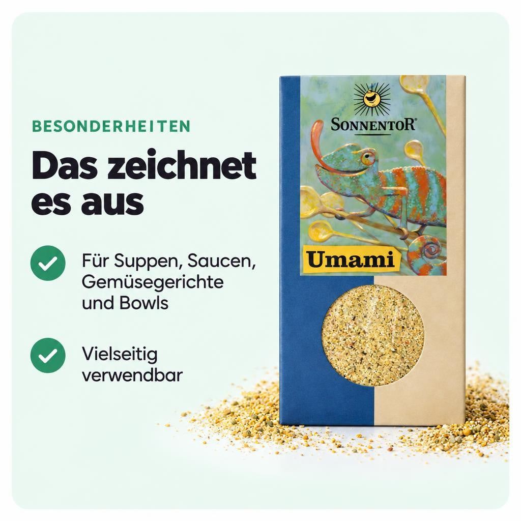 Würzige Tiefe mit Umami-Charakter