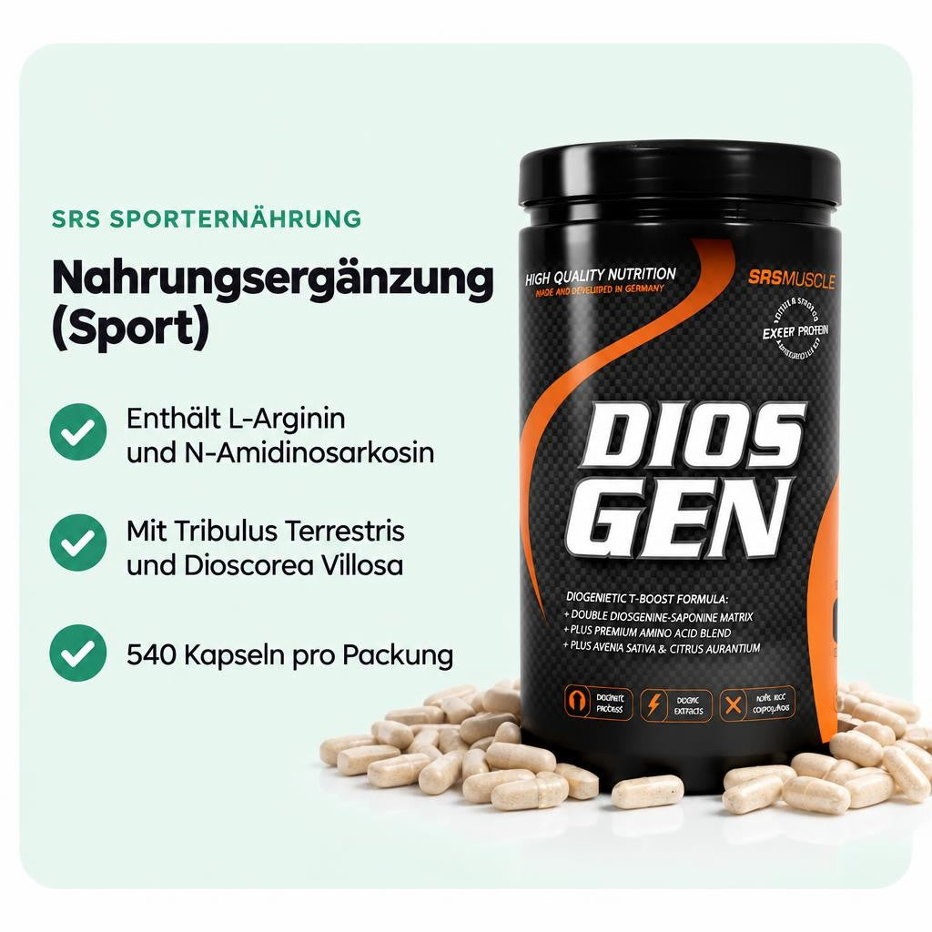 SRS Muscle DIOS GEN L-Arginin - 540 Kapseln – Bild 2