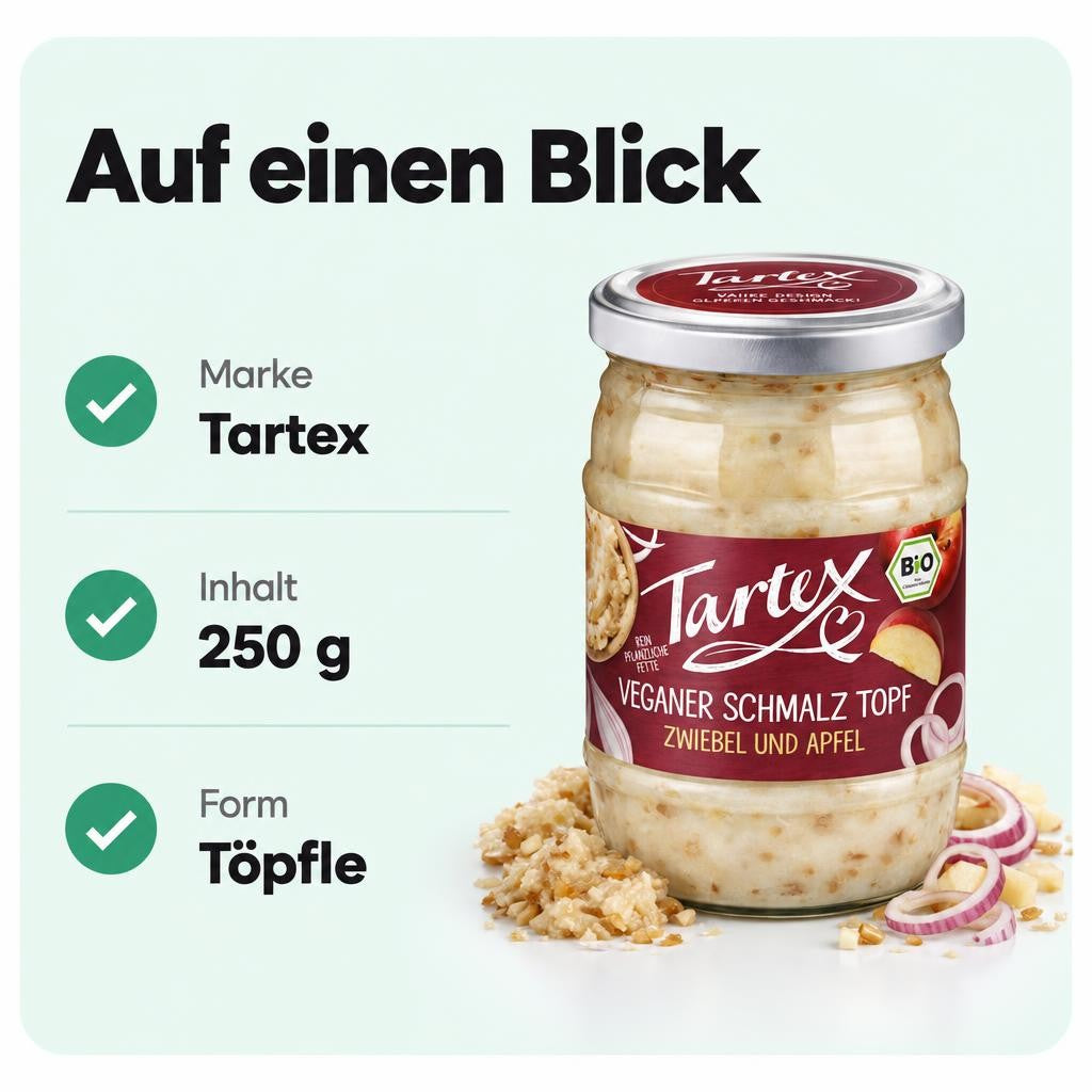 Tartex Bio Freiburger Schmalz-Töpfle mit Zwiebeln und Äpfeln (1 x 250 gr) – Bild 3