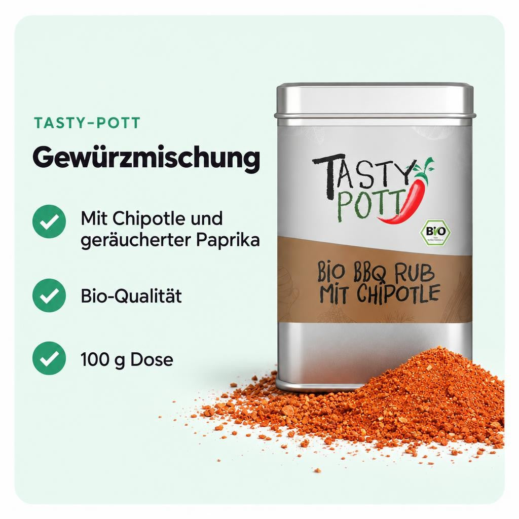 Rauchig-würzige Mischung mit Chipotle und geräucherter Paprika in Bio-Qualität.