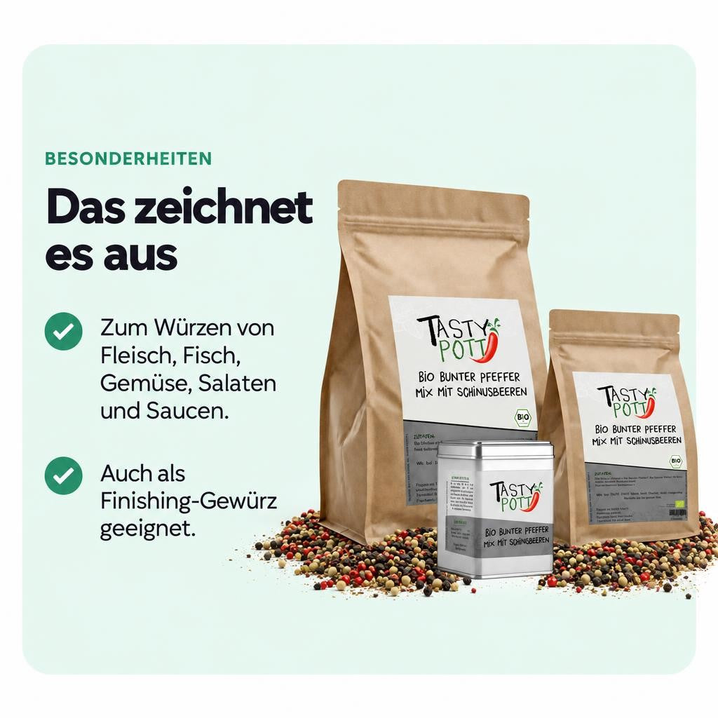 Aromatische Komposition aus Pfeffer und Schinusbeeren.