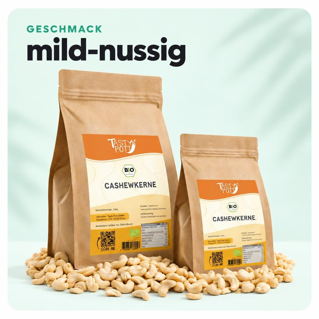 Tasty Pott Bio Cashewkerne, ganz - im Beutel – Bild 4