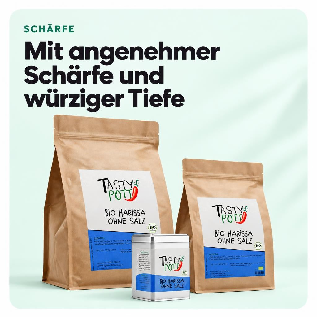 Tasty Pott Bio Harissa ohne Salz - Gewürzmischung - im Beutel – Bild 4