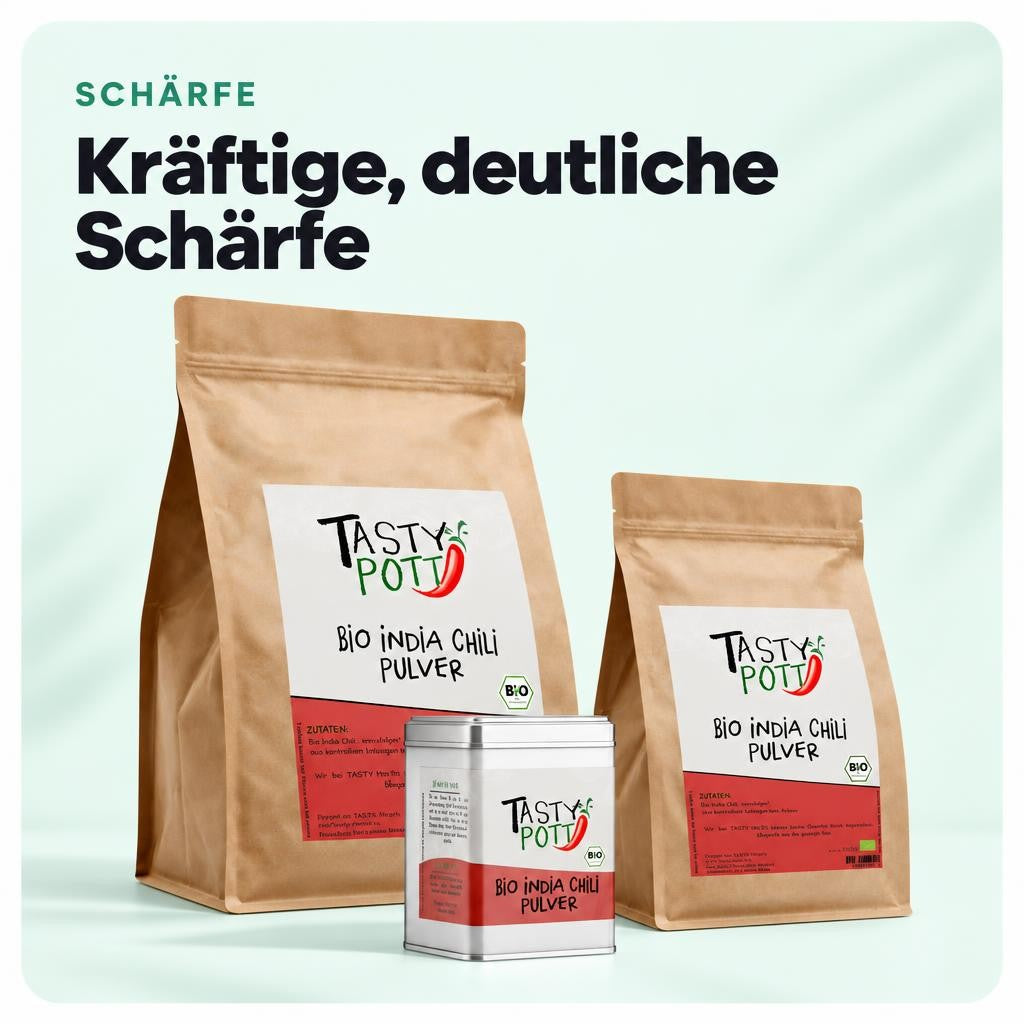 Tasty Pott Bio India Chili gemahlen - im Beutel – Bild 4