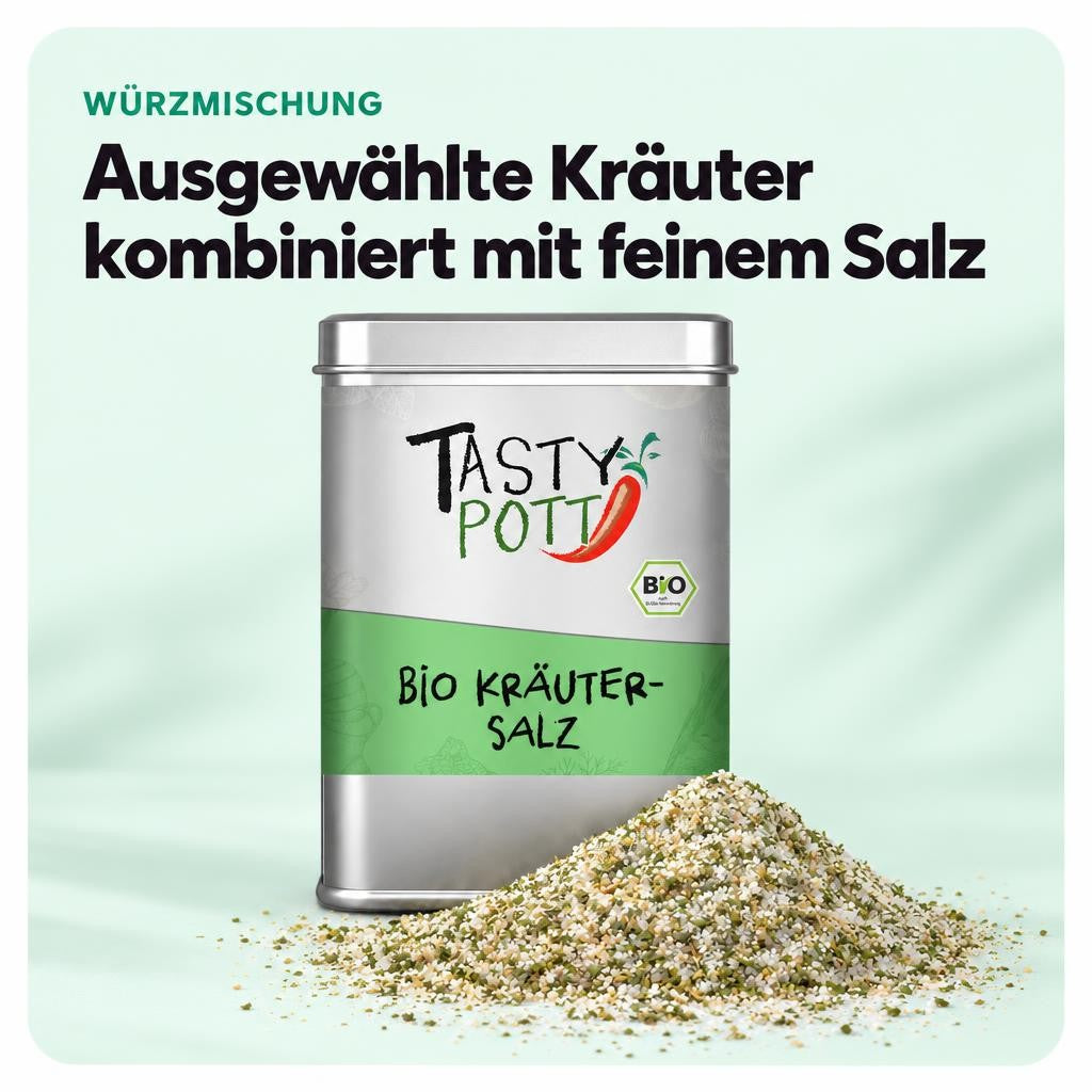 Tasty Pott Bio Kräutersalz - 100g Dose – Bild 4