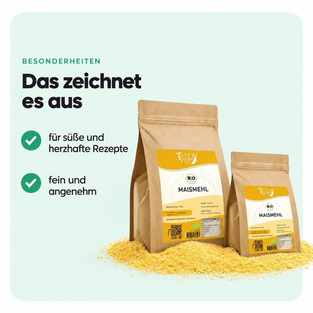 Tasty Pott Bio Maismehl - im Beutel – Bild 5