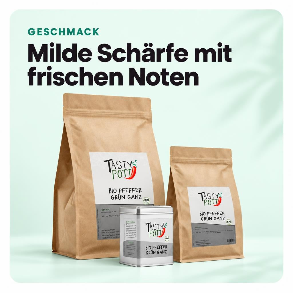 Tasty Pott Bio Pfeffer grün ganz - im Beutel – Bild 4
