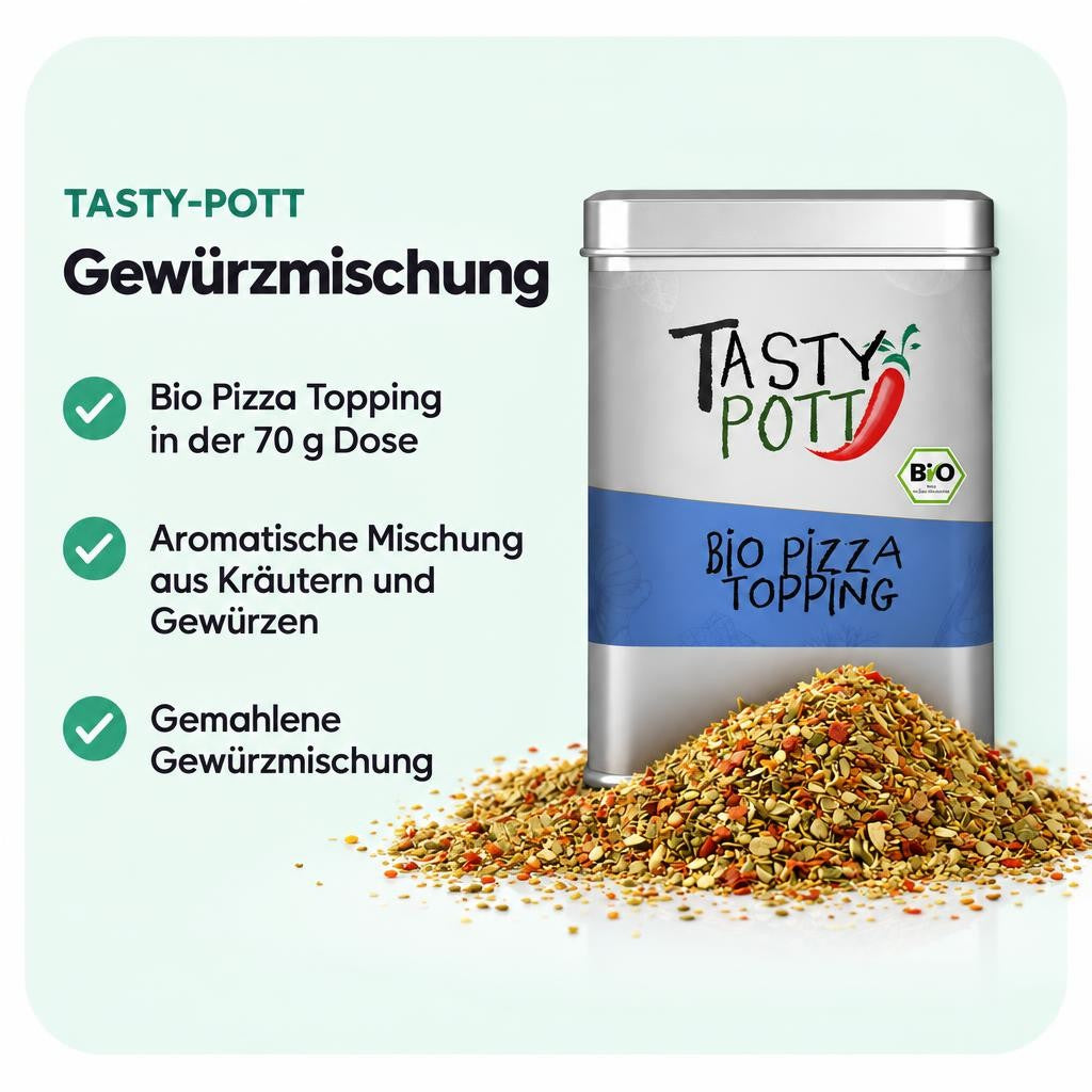 Tasty Pott Bio Pizza Topping - 70g Dose – Bild 2