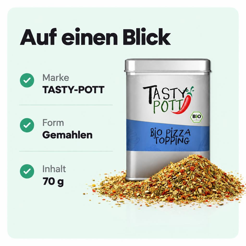 Tasty Pott Bio Pizza Topping - 70g Dose – Bild 3