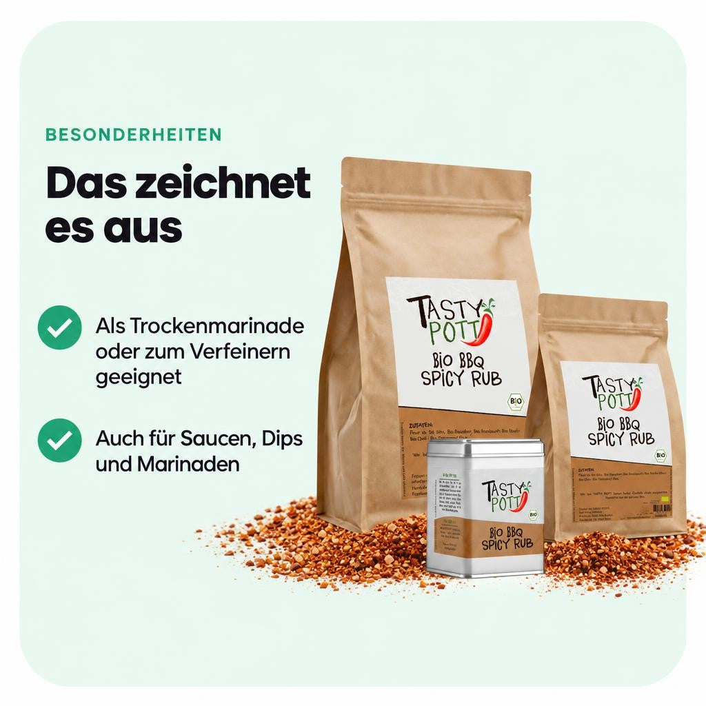 Tasty Pott Bio Spicy BBQ Rub Grillgewürz - im Beutel – Bild 5
