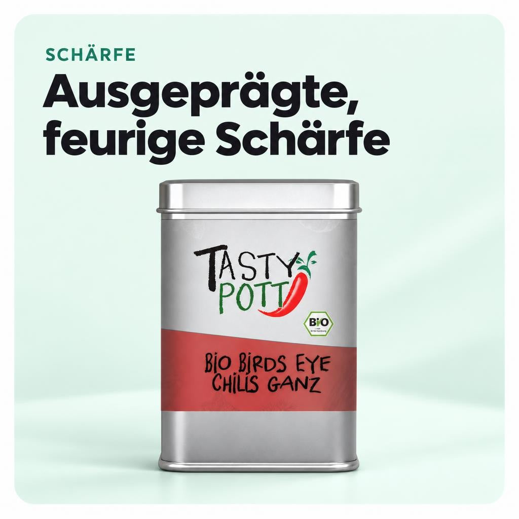 Tasty Pott Bio Birds Eye Chili ganz - 30g Dose – Bild 4