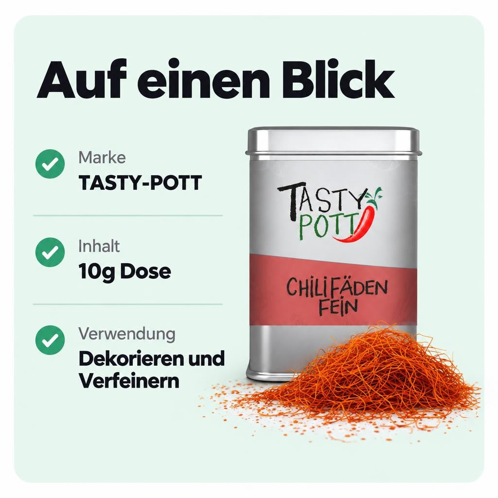 Tasty Pott Chili Fäden fein - 10g Dose – Bild 3