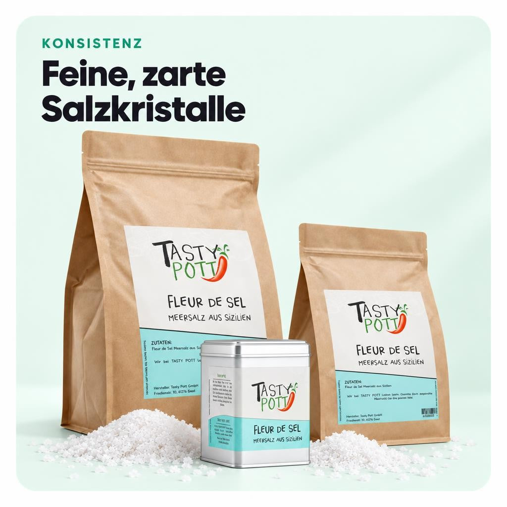 Feine, zarte Salzkristalle