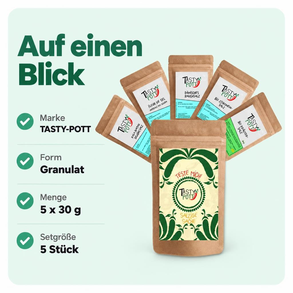 Tasty Pott Probenset 5x30g "Salzige Sache" – Bild 3
