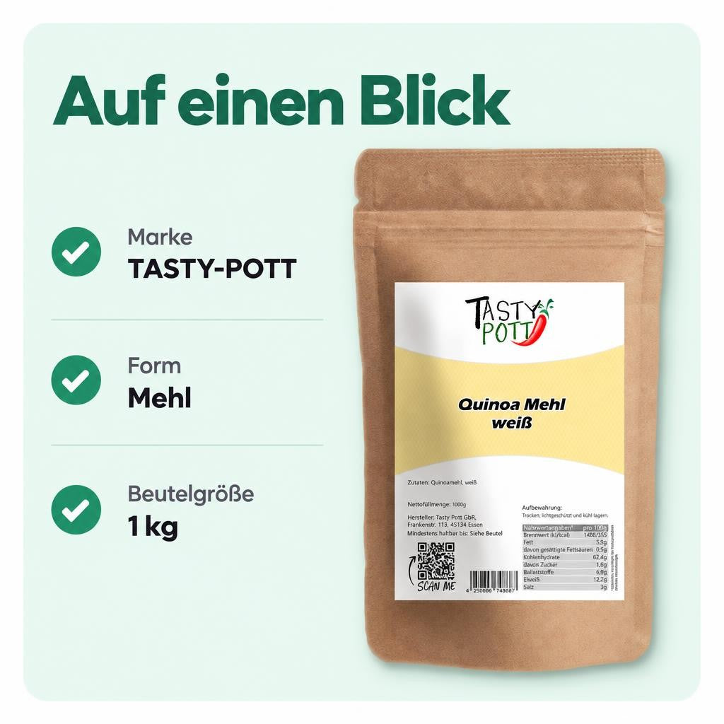 Tasty Pott Quinoa Mehl, weiss - im Beutel – Bild 3