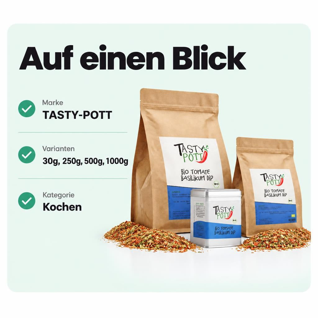 Tasty Pott Bio Tomate Basilikum Dip - Kräutermischung - im Beutel – Bild 3