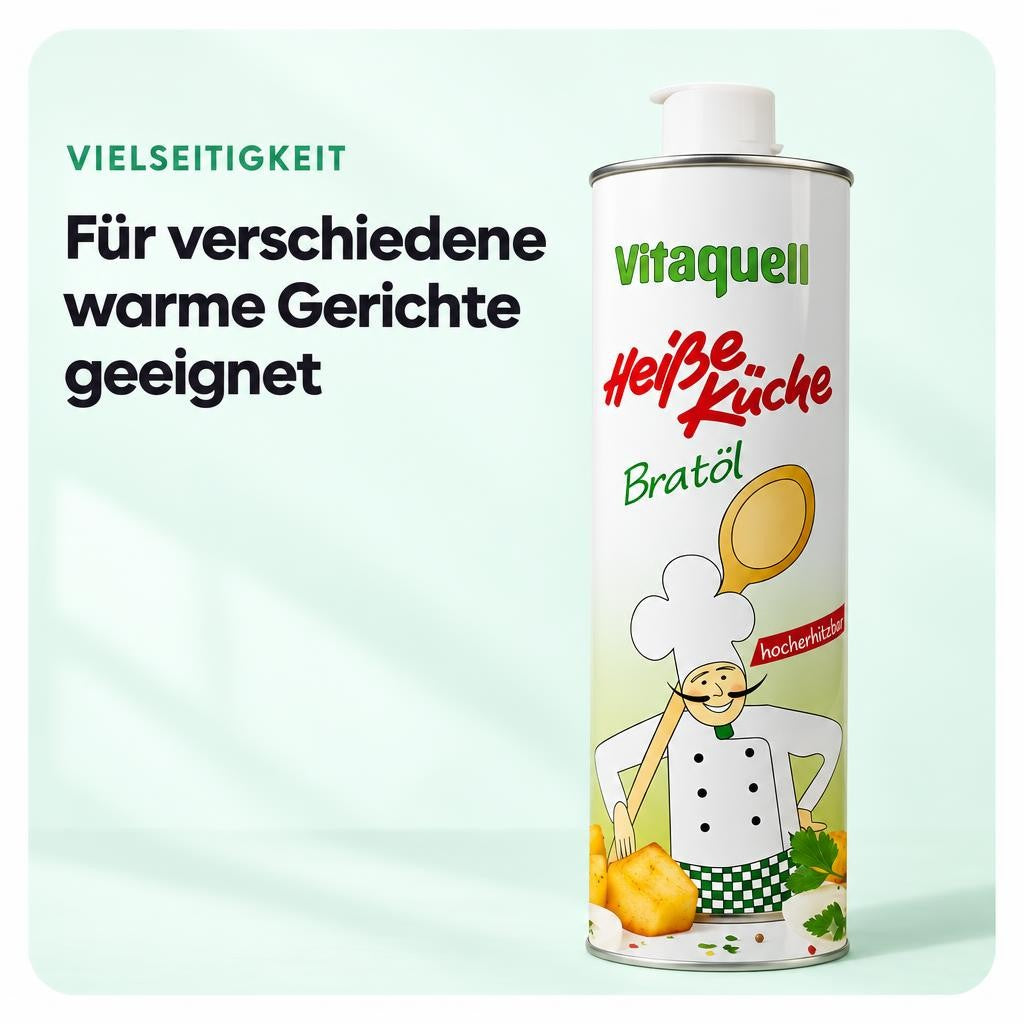 Vitaquell Heiße Küche Bratöl, 1000 ml zum Braten oder Frittieren – Bild 4