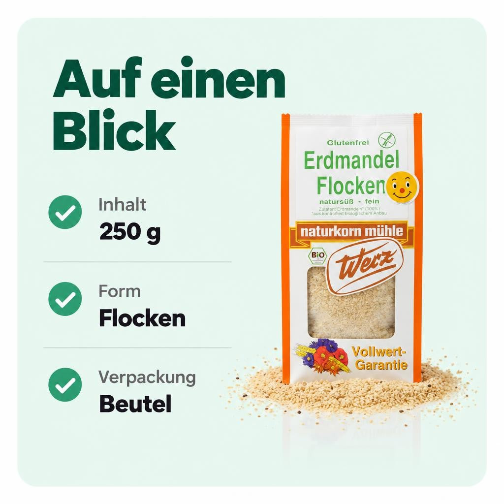 Werz Bio Erdmandel Flocken glutenfrei - 250g – Bild 3