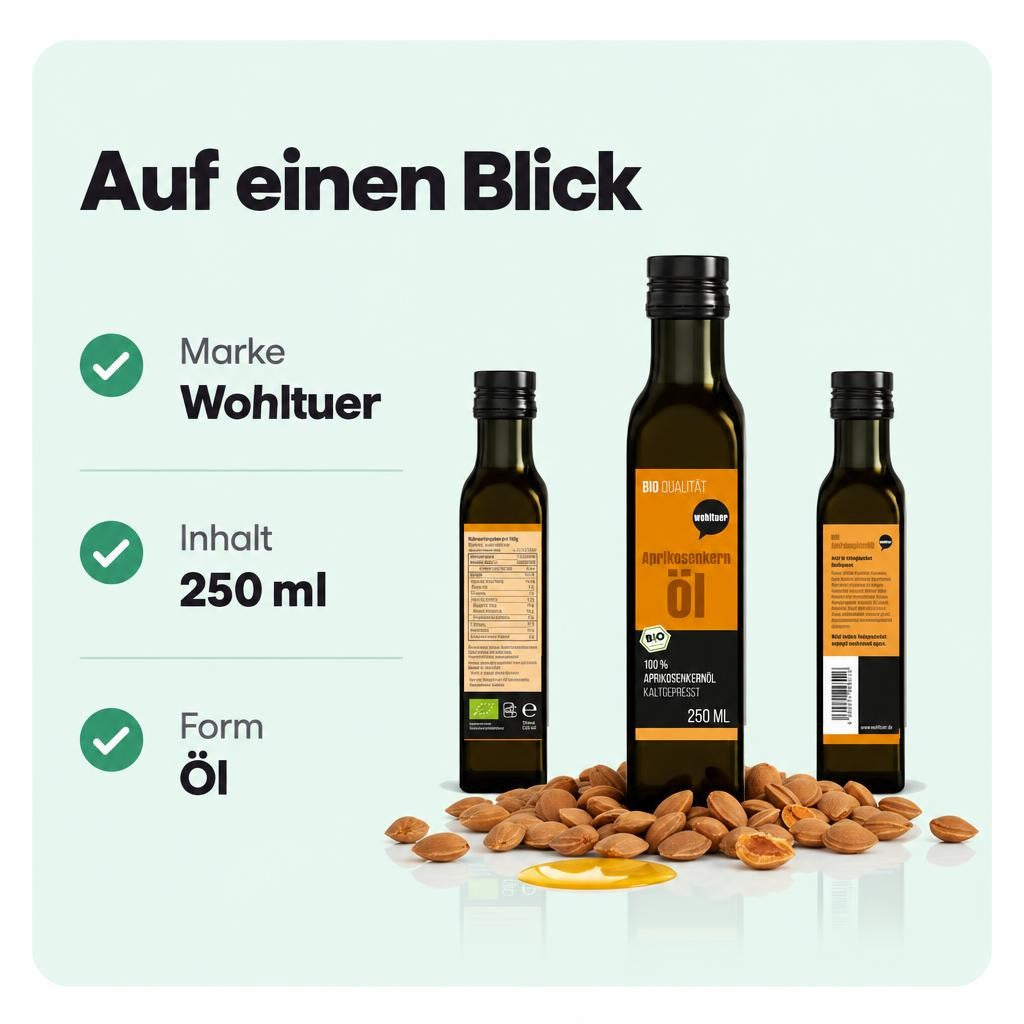 Wohltuer Bio Aprikosenkernöl kaltgepresst - 250ml – Bild 3