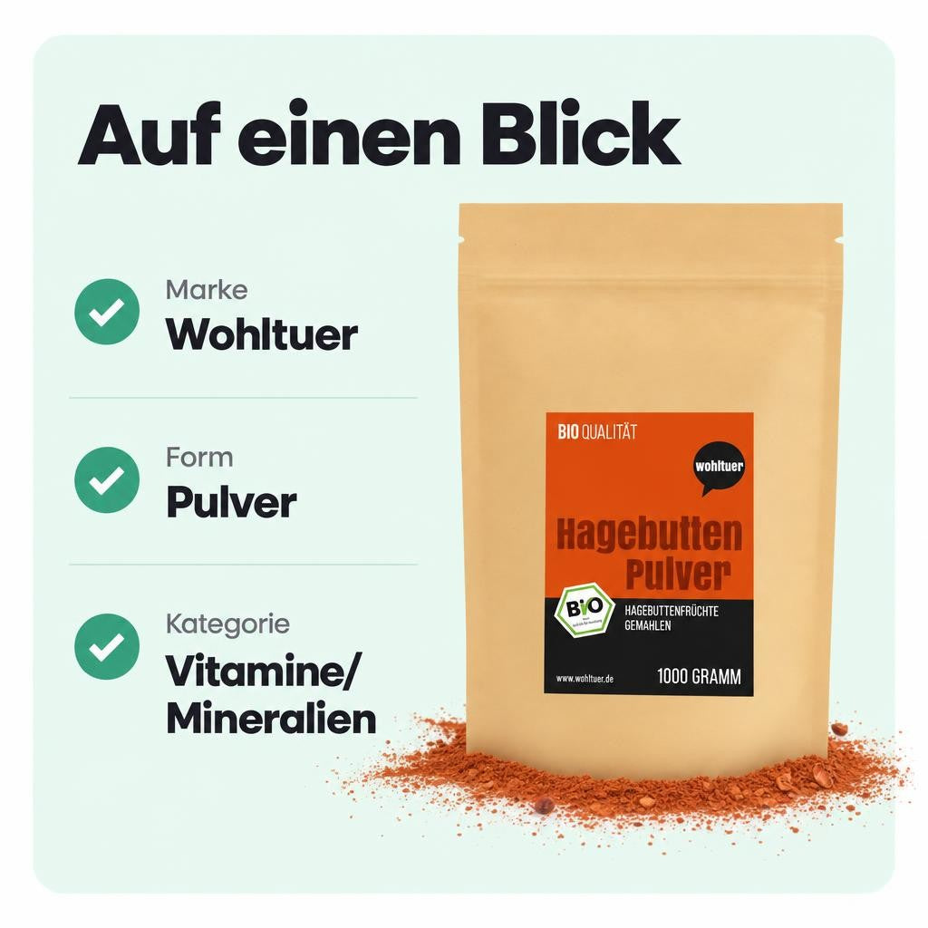 Wohltuer Bio Hagebuttenpulver - 1kg – Bild 3