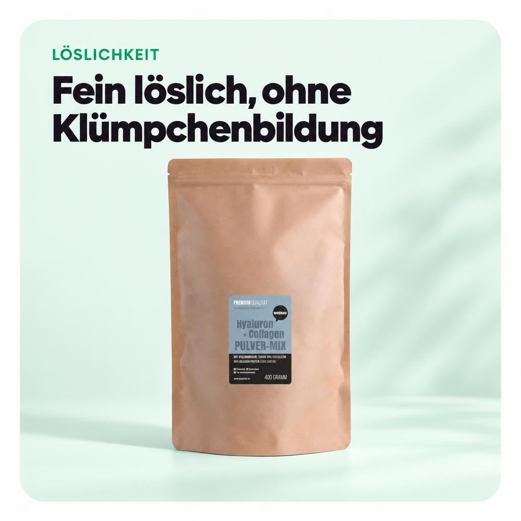 Fein löslich, ohne Klümpchenbildung