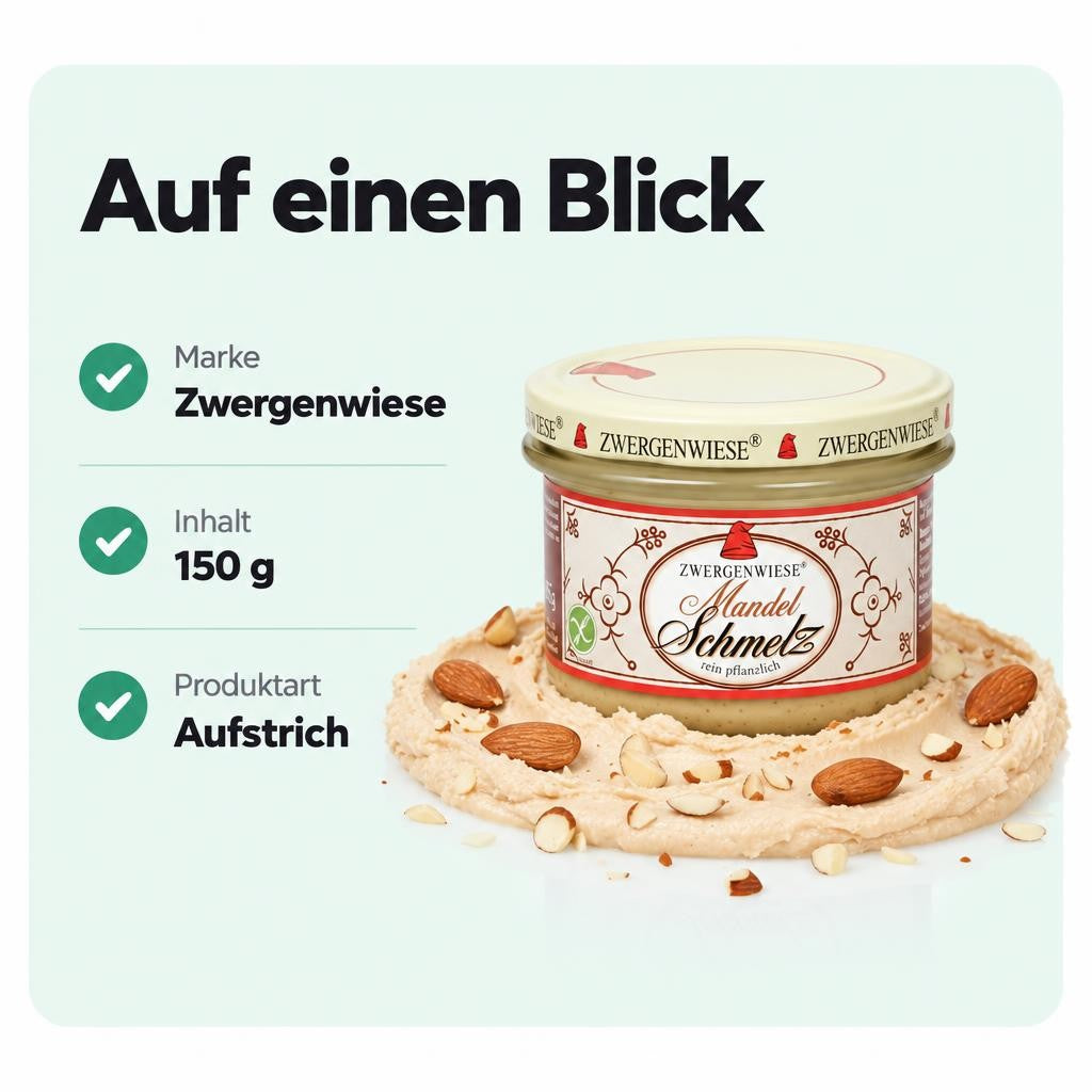 Zwergenwiese Bio Mandelschmelz 150g – Bild 3