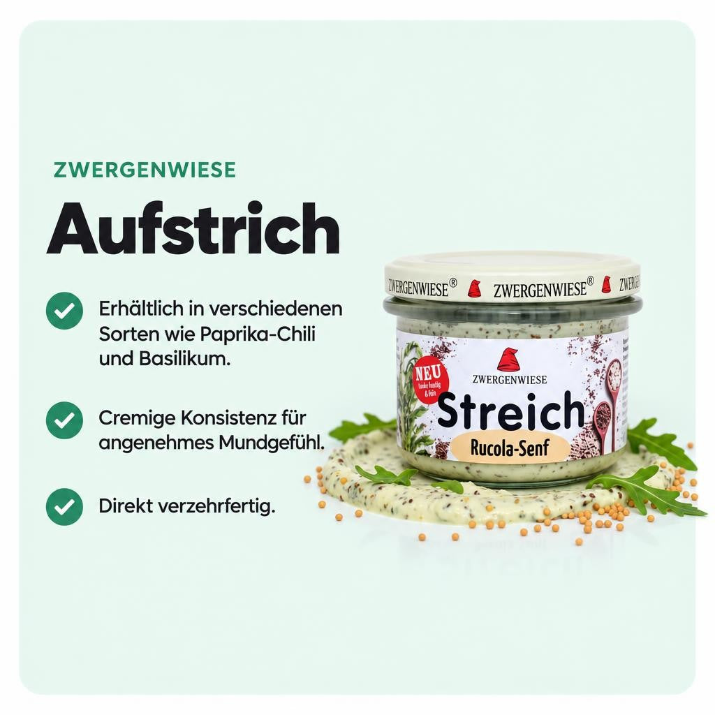 Zwergenwiese Streichcreme - verschiedene Bio Sorten 180g – Bild 2