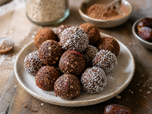 Schoko-Dattel-Energy-Balls mit Mandelmus