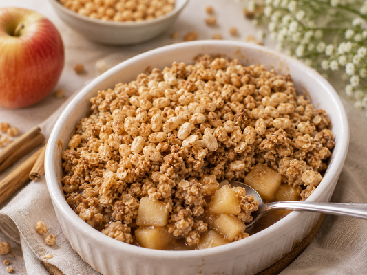 Warmer Apple Crumble mit Haferflocken, Zimt & Mandeln