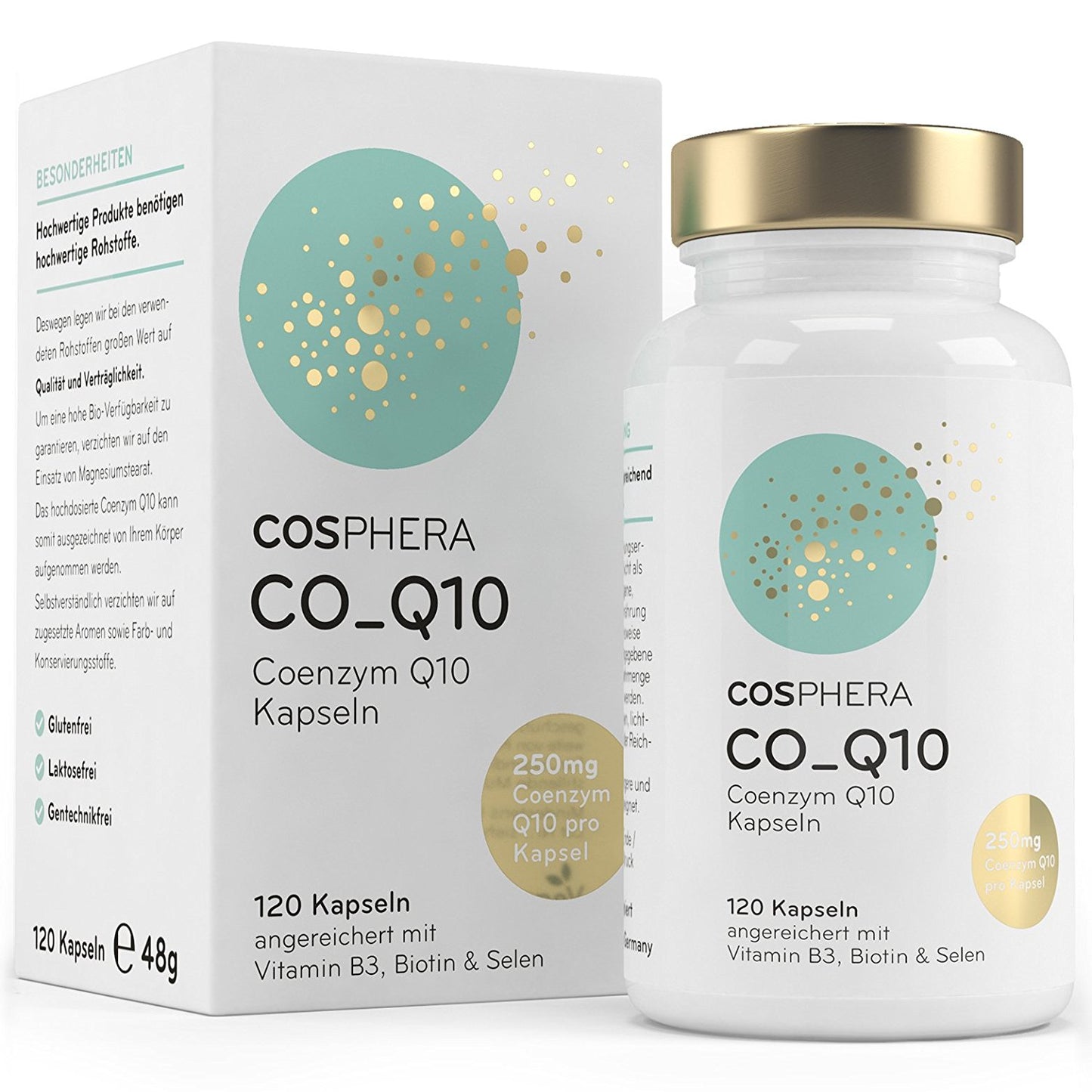 Cosphera Coenzym Q10 hochdosiert 250mg pro Kapsel - 120 Kapseln